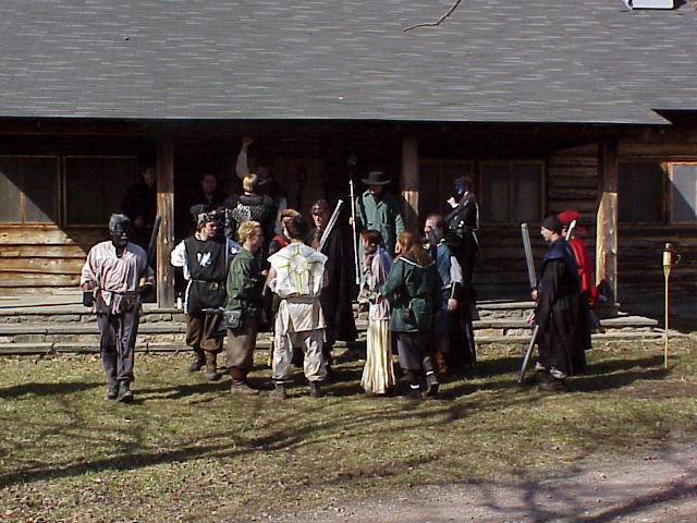 Crowd Outside the Inn